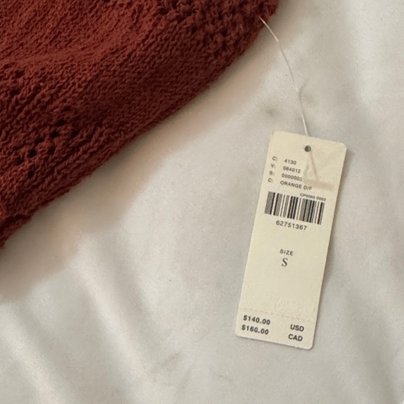 NWT ANTHROPOLOGIE Cruchet Rust Sleeveless midi Dress size S - Picture 9 of 12